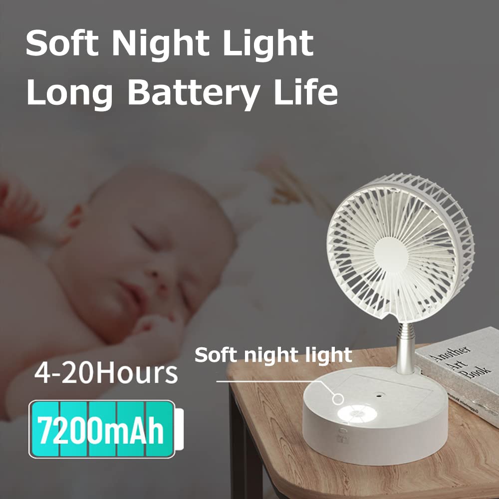 Generico Ventilatore Pieghevole Con Umidificatore Spray 89cm Oscillante 140 - Telecomando Silenzioso Ricaricabile per Ufficio Campeggio