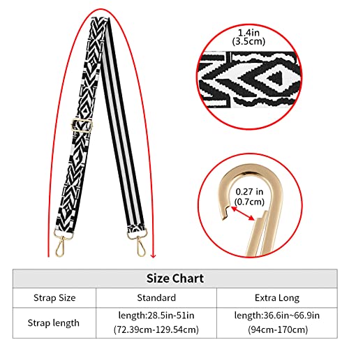 Image of ZOOEASS Wide Shoulder Strap Adjustable Replacement Belt Crossbody Canvas Bag Handbag