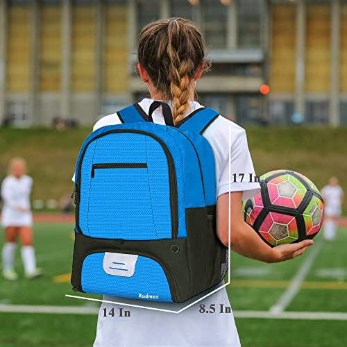 Rudmox Soccer Ball Bag-Backpack for Basketball,Volleyball with Cleat Shoes and Ball Compartment for Sports Team,Trainning - Thumbnail 5