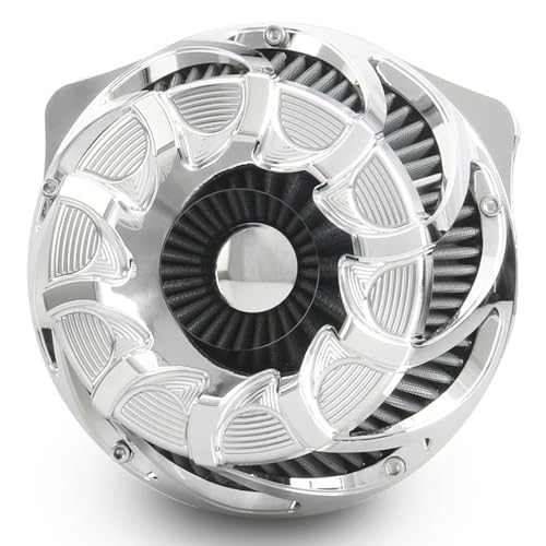 Image of For harley air cleaner filter Touring street glide road king electra tri trike Dyna Sportster XL 883 1200 Softail air intake (Drift style -Chromed, A-For Sportster XL models)
