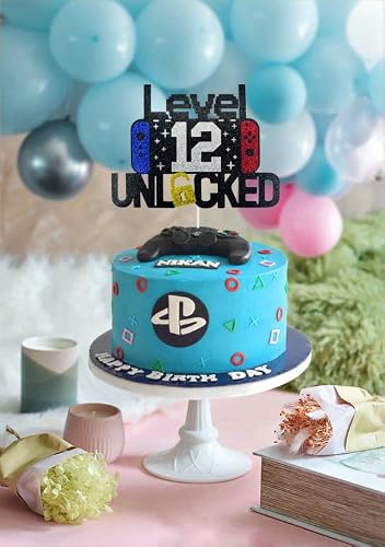Ximoogoooz Level 12 Unlocked Video Game Cake Topper #TOP26