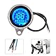 Geschwindigkeitsmesser, Duokon Motorrad LCD Meter Universal Tachometeranzeige Kilometerzähler DC 12 V 0-199km / h(Galvanisiertes Silber)