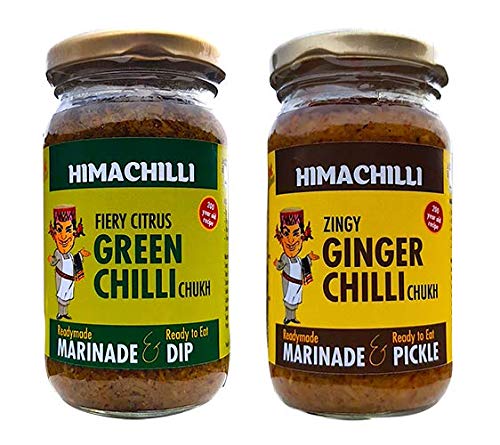 HIMACHILLI Traditional - Green Chilli Chukh and Ginger Chilli Chukh - Pack of 2, (Each Bottel 200gm) (B08L5FNL3T) Amazon Price History, Amazon Price Tracker