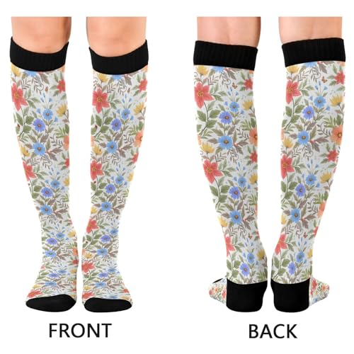 Image of JUNZAN Compression Socks Women Comfort Circulation Long Socks | Long Soccer Socks for Lady Sport Female Halloween Pumpkin Cat Witch Cute Esoteric Spooky