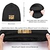Slouchy Knit Beanies Thick Fleece Lined Cuff Skull Cap Double Layer Winter Ancient Egypt Tribe Series Thermal Hat, Black, One size #1
