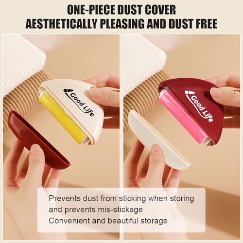 Mesen Fusselrolle, 4 Stück Reieckige Wiederverwendbarer Waschbarer Fusselroller, Reusable Washable Lint Remover, Pet Hair Remover Cleaner for Kleidung, Möbel, Hunde- und Katzenhaare