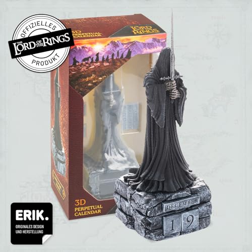 Grupo Erik Ewiger Kalender Der Herr der Ringe Figur 3D Kalender Tischkalender zum Aufstellen - Dauerkalender - Offizieller Nazgul Der Herr der Ringe Fanartikel Büro Deko