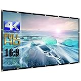OWILLZ 120 inch Projector Screen 16:9 HD Foldable for Home Theater Cinema Indoor Outdoor