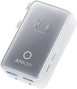 Anker Nano トラベルアダプタ (5-in-1, 20W) 海外旅行用 変換プラグ USB-Cポート USB-Aポート搭載