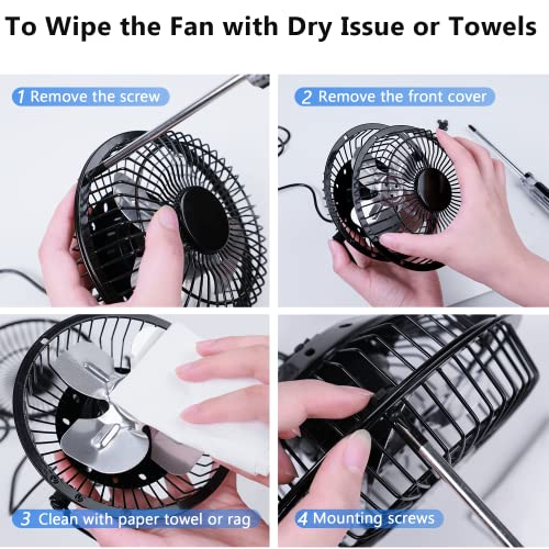 Zuvas AUB09T5GKF4Z Desk Fan Quiet Small Usb Fan 360° Rotation Portable Table Fan 2 Speed Mini Personal Fan Air Cooling Electric Fan thumb #6