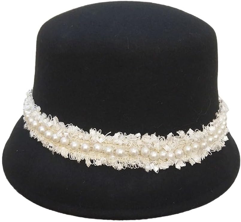 Autumn and Winter Hat Children's Pearl Fisherman Felt Hepburn Wind Pot