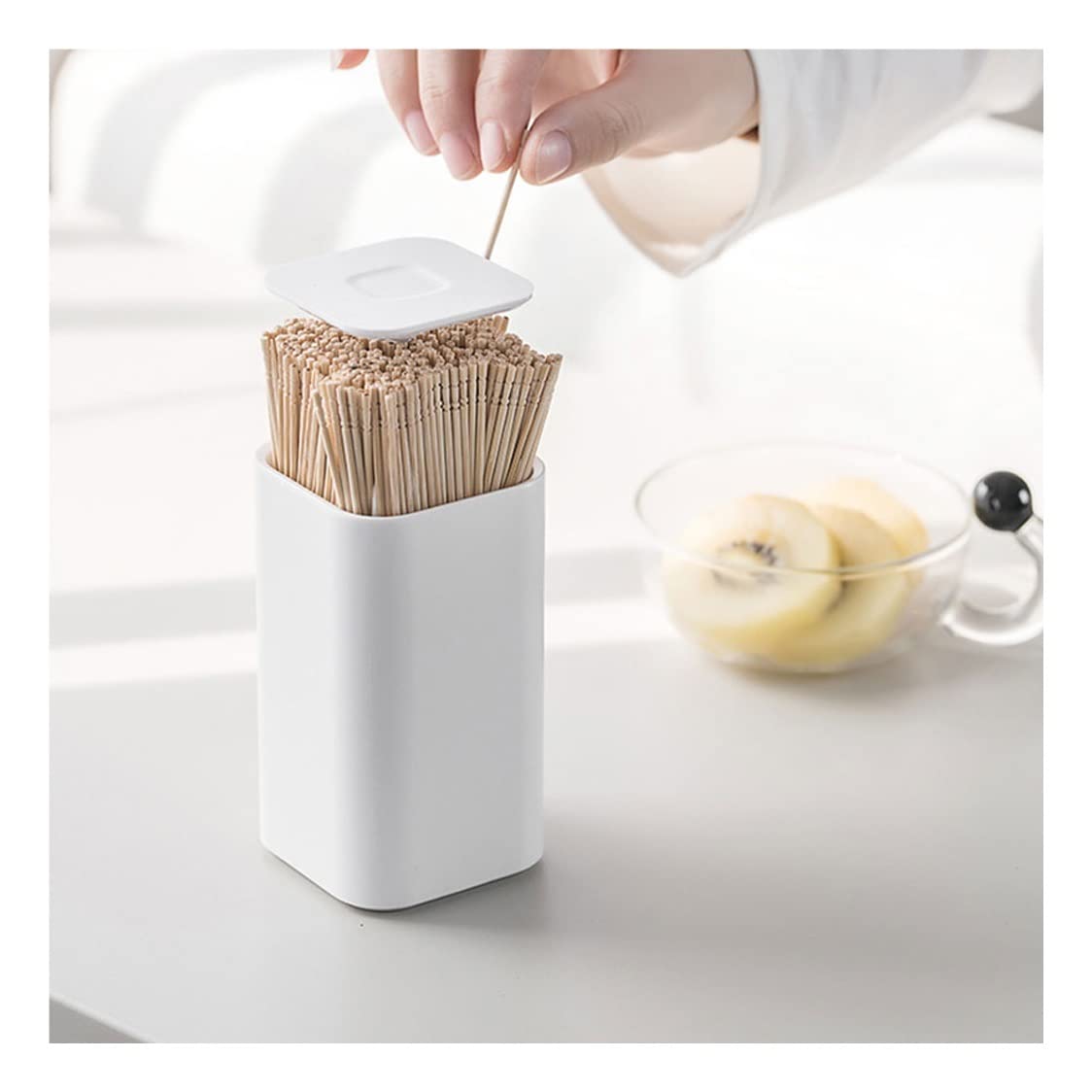 AYCDL Creative Automatic Pops Up Plastic Toothpick Holders Toothpick Stand Toothpick Box Toothpick Holders Toothpicks