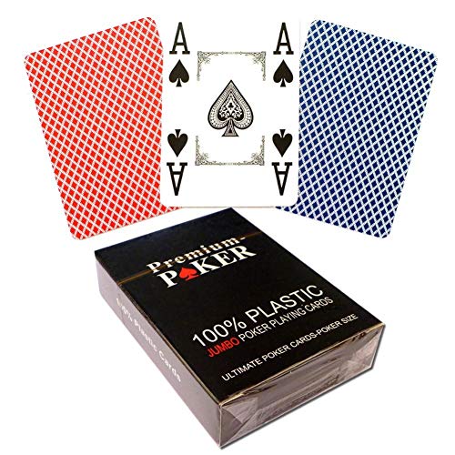 Neu 12 X Poker Karten Casino Qualität 100 % Plastik Grosser Index 4 Eckzeichen – Bild 3