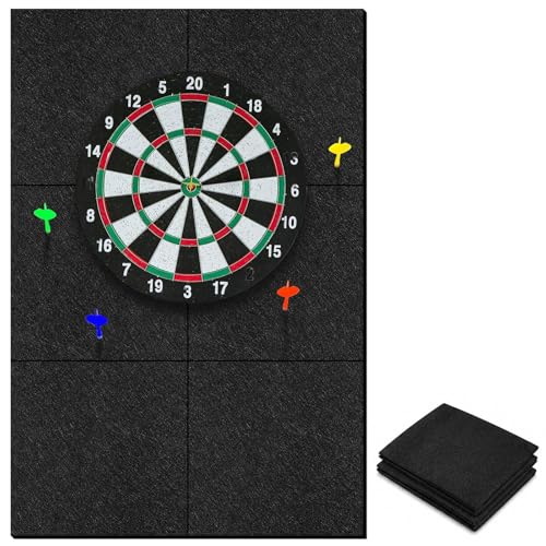 6PCS Dart Board Wall Protector Felt Dartboard Wall Protector Self Adhesive Spliced Dartboard Wall Protector Worrying About Damage! for Indoor Outdoor No Damage to Walls35 × 23 × 0.47