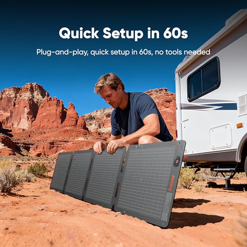 Jackery SolarSaga 100W Air Solar Panel, 23% Conversion Efficiency Bifacial Panels, IP65 Waterproof, Foldable and Portable Solar Charger for Power Stations, RVs, Camping, Off-Grid Life, and PV Charging - Image 7