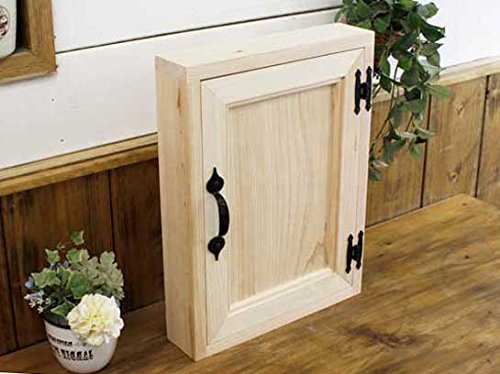 Amazon.co.jp: キーボックス 無塗装白木 30×7×40cm アイアン取っ手