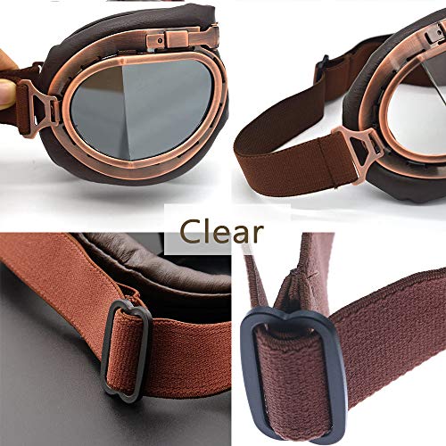 League & Co - Occhiali da aviatore, stile retrò