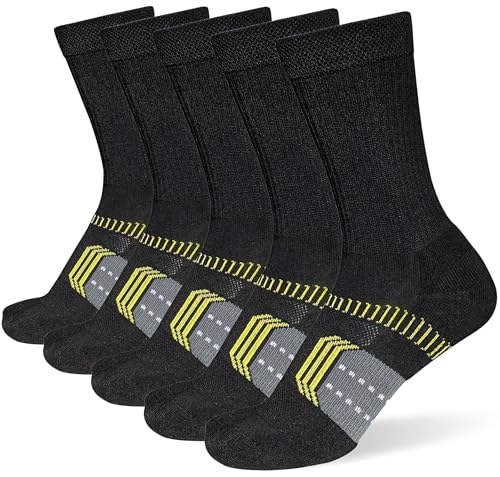 suaskk Womens Cushioned Athletic Running Crew Socks, Breathable Wicking Comfort