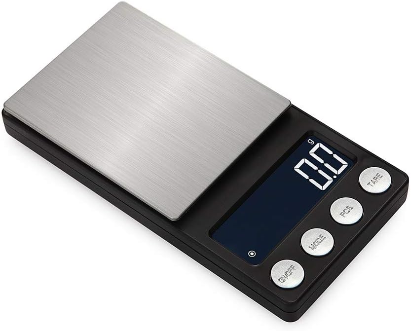 Digital Mini Scale, 500g /0.01g Pocket Scale, Pocket Scale, Electronic Smart Scale, 6 Units, LCD Backlit Display, Tare, Auto Off, Stainless Steel