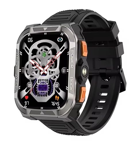 Cretech Smartwatch 6 Pro GPS integrato per uomo donna grande capacità batteria 900 mAh ideale sport estremi ed escursioni torcia LED 1.91 impermeabile IP68 10M