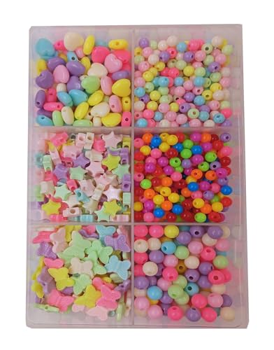 Image of eshoppee 150 gm Multishape Plastic Beads for Jewellery Making Kit Art and Crafts Materials for Necklace Bracelet Earring Making DIY