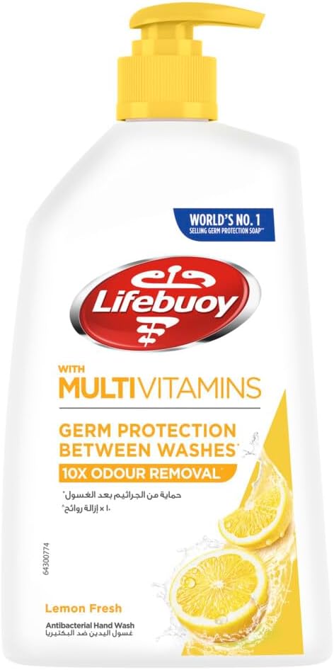 Hand Wash, Lemon Fresh, for 100% stronger germ protection* & 10X odour removal^, 500ml