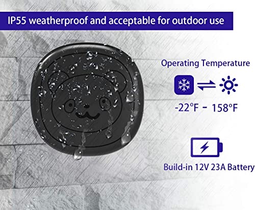 Wifi Doorbell Canine Bells for Potty Coaching Ip55 Waterproof Doorbell Chime Working at 950 Toes with 55 Melodies 5 Quantity Ranges Led Flash 1 Receiver 2 Transmitters  Cucciolini Doodles Wi fi doorbell canine bells for potty coaching ip55 waterproof doorbell chime working at 950 toes with 55 melodies 5 quantity ranges led flash 1 receiver 2 transmitters   cucciolini doodles