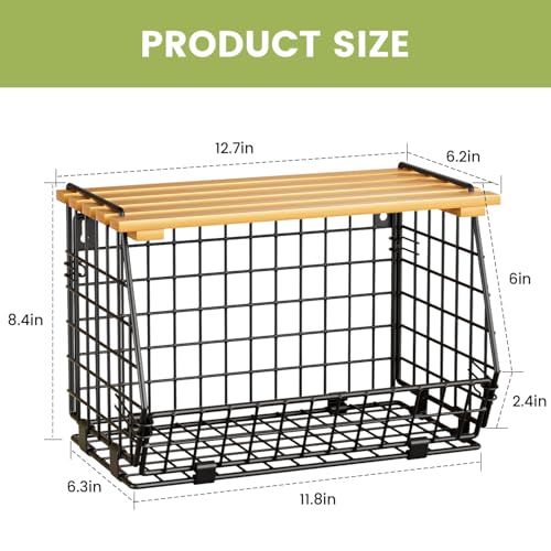 Wire Fruit Basket for Kitchen Storage: Hanging and Counter Basket for Vegetable Produce - Potato and Onion Storage for Pantry 3 Pack