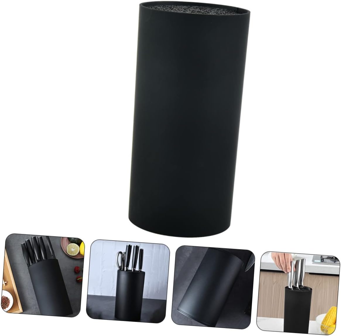 Plastic Storage Cutter Holder under Counter Knife Block Kitchen Utensil Holder Easy Clean