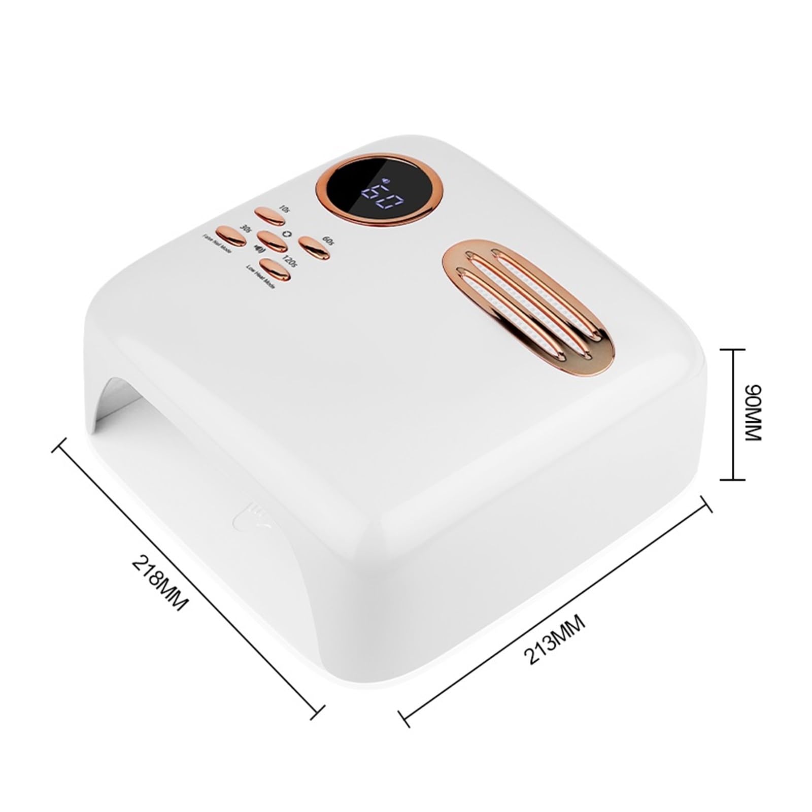 Lampa do paznokci, 72W LED Lampa UV do paznokci Suszarka Lampa UV do wszystkich żelowych lamp do paznokci z pamięcią Smart Timer Niewidoczny zegar cyfrowy Wyświetlacz Lampa do paznokci(Wit)