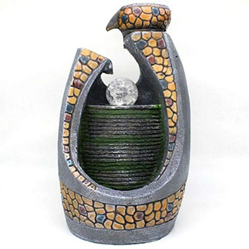 Fonte de Água Decorativa Resina Cascata Iluminação de Led GT747 - lorben