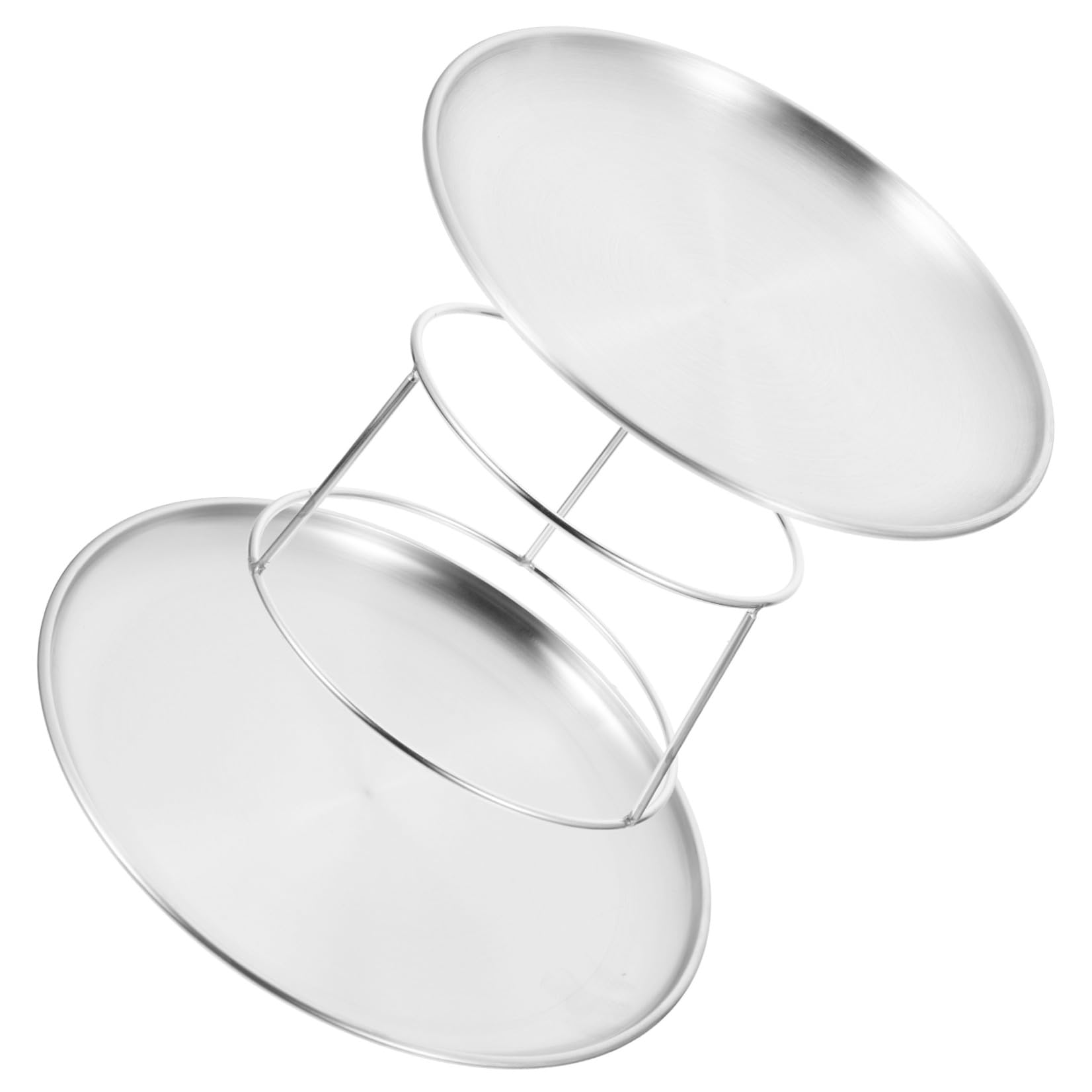 BESPORTBLE Set Vassoi per Esposizione Alimenti in Acciaio Inox Resistente All’Usura Alzata per Torte e Piatti da Portata Multiuso per Feste e Buffet Supporto per Dolci e Snack Elegante e