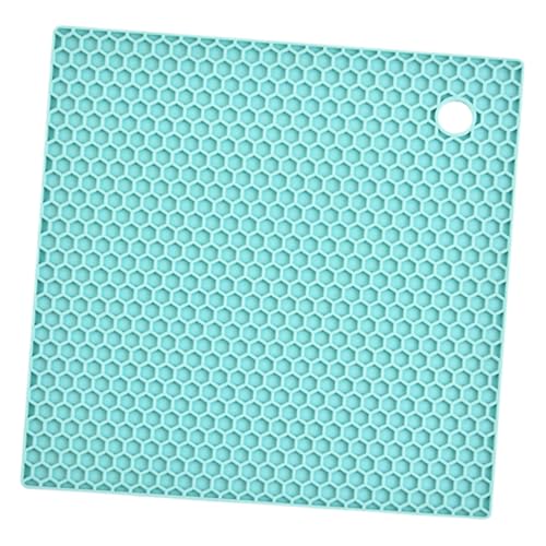 TOGEVAL Salvamanteles de Silicona Cuadrado Antideslizante con Diseño de Nido de Abeja Resistente al Calor para Cocina y Mesa Base para Ollas y Platos Calientes Práctico Color Aleatorio