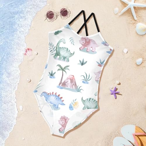 Image of Girls One Pieces Swimsuit Cute Beach Swimwear with Adjustable Strap 3-10 Years