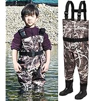 NEYGU子ども用 迷彩柄フィッシングチェストウェーダー胴付長靴 強力防水通気 3色選択可 (ピンク, 4T) Amazon | NEYGU子ども用 迷彩柄フィッシングチェストウェーダー胴付