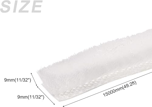 Miniatura 7 de Burlete adhesivo para cepillo (2932 pulgadas x 1132 pulgadas x 49.2 pies), tira de cepillo de puerta  para puerta corrediza, ventana, armario, color