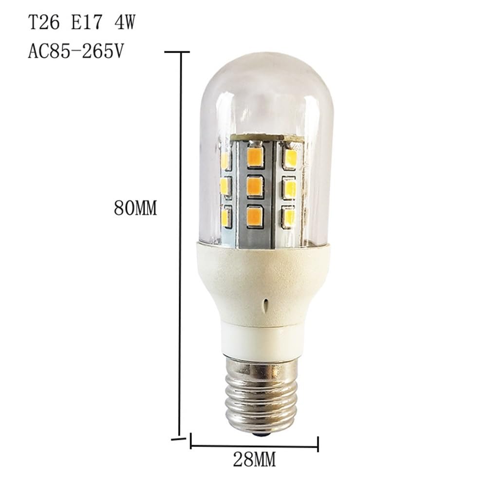KJXP, Confezione da 20 mini lampadine LED a mais, E12/E14/E17/B22/E27 AC85-285V 4W luci notturne di cristallo(Warm white,E27 short)