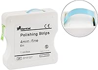 Vista 3 de Tiras de pulido dental, acabado abrasivo de 0.157 in x 19.7 ft para el cuidado de limpieza interproximal de los dientes, blanqueamiento, lijado