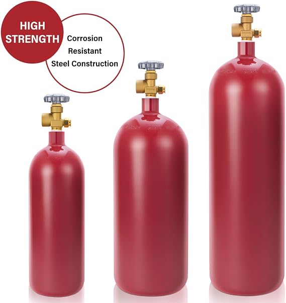 40 Cubic Foot DOT Approved Steel Nitrogen Cylinder with CGA580 Valve(Empty)