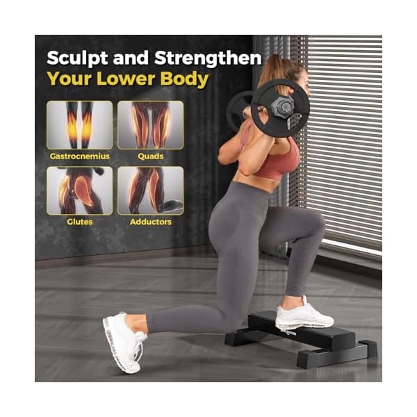 Upgraded Calf Raise Bar for Home Gym Workouts, Standing Calf Raise Machine for Calf Stretching, Squating, Foot Stretching, Anti-Slip Solid Calf Block, Ankle Calf Stretcher. - Image 3