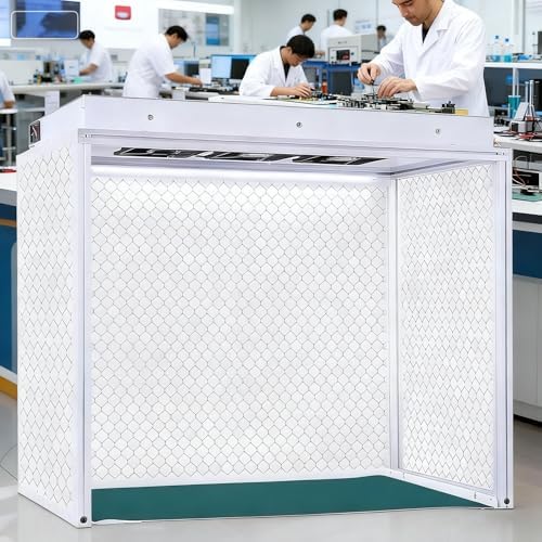 Laminar Flow Hood, Clean Bench with HEPA Filter, 26x12x20 inch Working Area, Ideal for Phone Repair, Workshop, or Laboratory – Quiet Operation