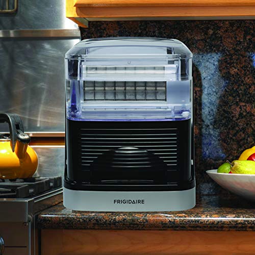 Image of Frigidaire Compact Counter Top Ice Maker, Full Stainless Steel Including Lid, 26lb per Day