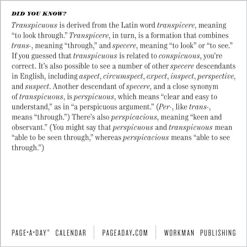 365 New Words-A-Year Page-A-Day(r) Calendar 2025: From the Editors of Merriam-Webster - Image 8