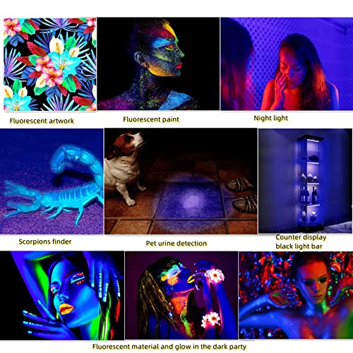 Thlifure VES174 Black Light Bar 10W 1Ft Led Blacklight For Fluorescent Tapestry Poster Body Paint Glow Party Uv Strip Lights thumb #5
