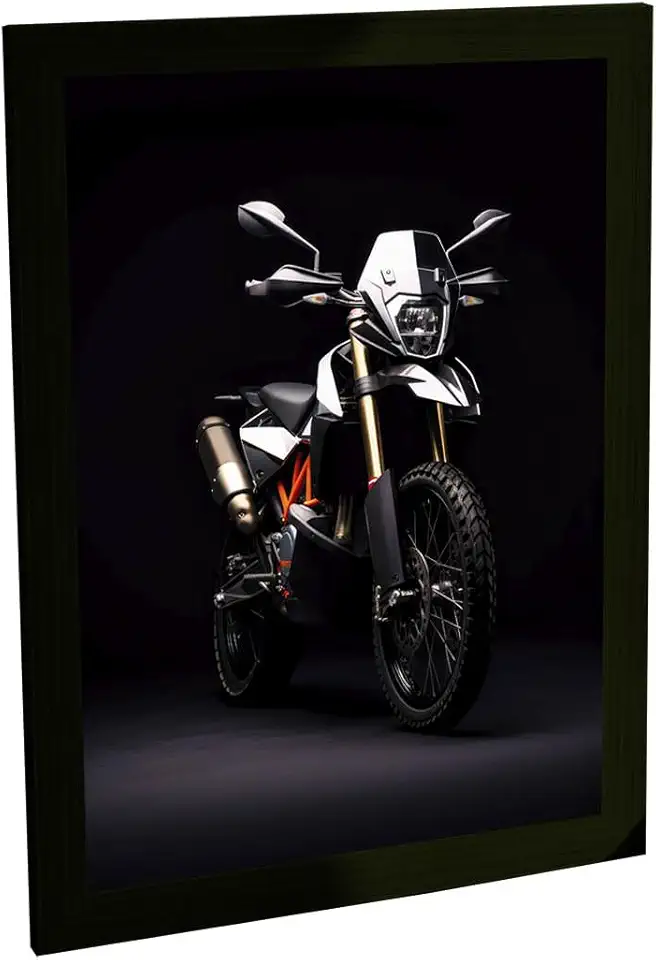 Quadro Decorativo Moto Big Trail Ilustração Decoração Poster Quarto Sala