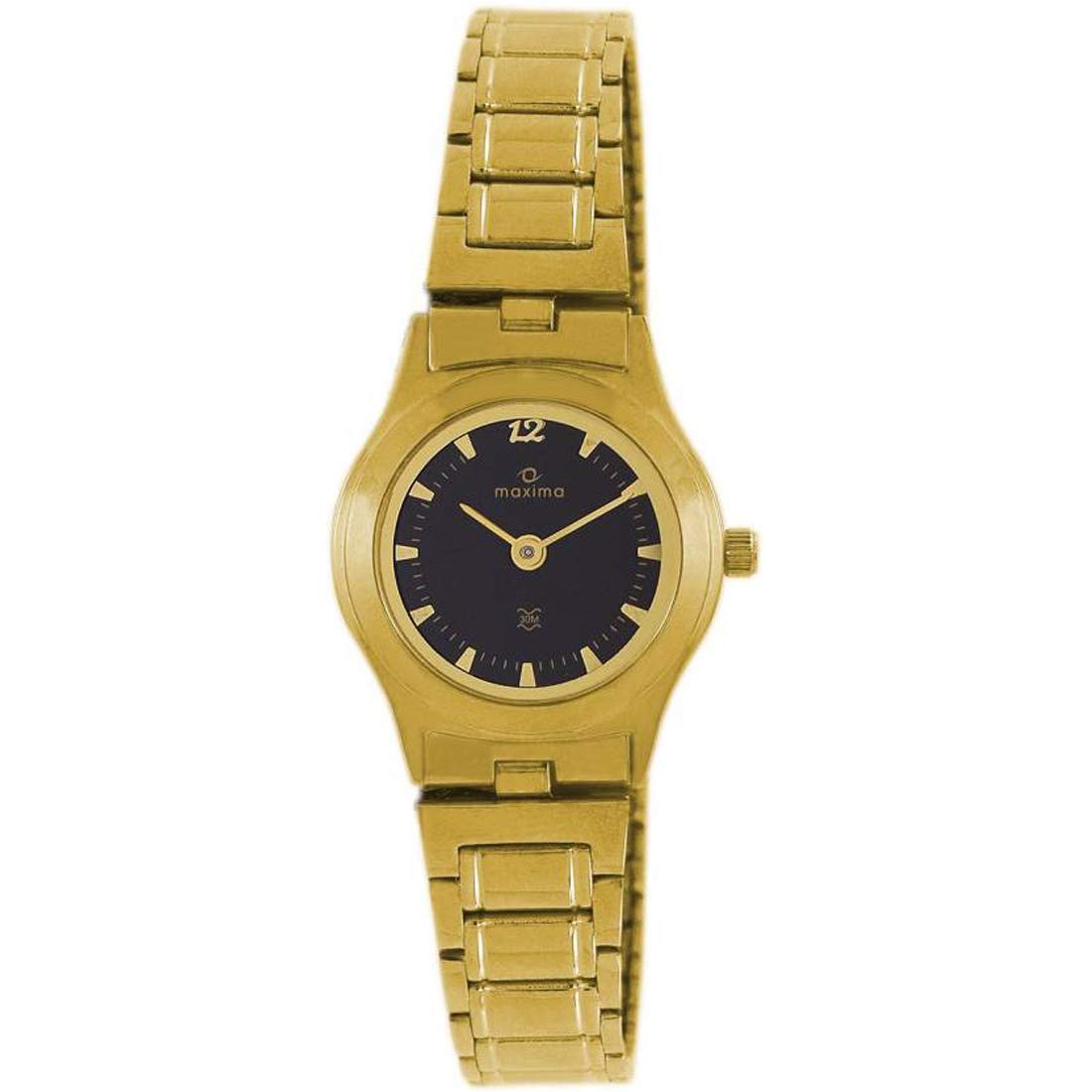 Maxima Stainless Steel Analog Black Dial Women Watch - 14730Cmly, Gold Band (B07CR8MRL3) Amazon Price History, Amazon Price Tracker