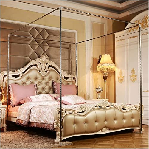 Postes para Cama con Dosel y Postes tamaño Queen Dosel para Cama con Postes e de Acero Inoxidable Soporte para Cama de Cuatro Esquinas Apto para Cama de Metal tamaño Queen/Full/Queen/Califor