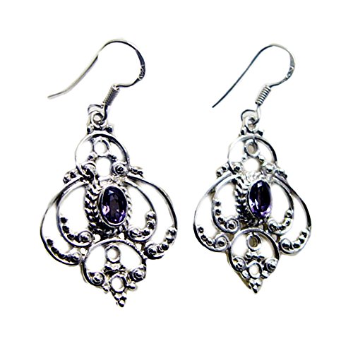 Améthyste boucles d'oreilles argent - Cadeau idéal femme nées en février