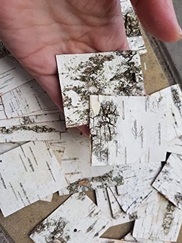 30pcs - Natural Birch Bark Sheets 1.96"x2.36" Tags for Gifts. Product Wrapping or Decorating. image 8