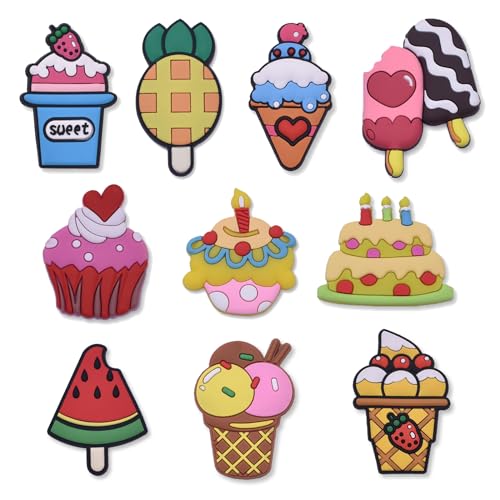 Kryzalite Confezione da 10 calamite da frigorifero, magneti 3D in silicone per bambini, frigorifero per bambini, adatto per lavagna bianca, lezioni prescolari, casa, aula